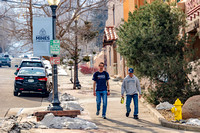Students in Golden with Mines Banners - Feb. 2024